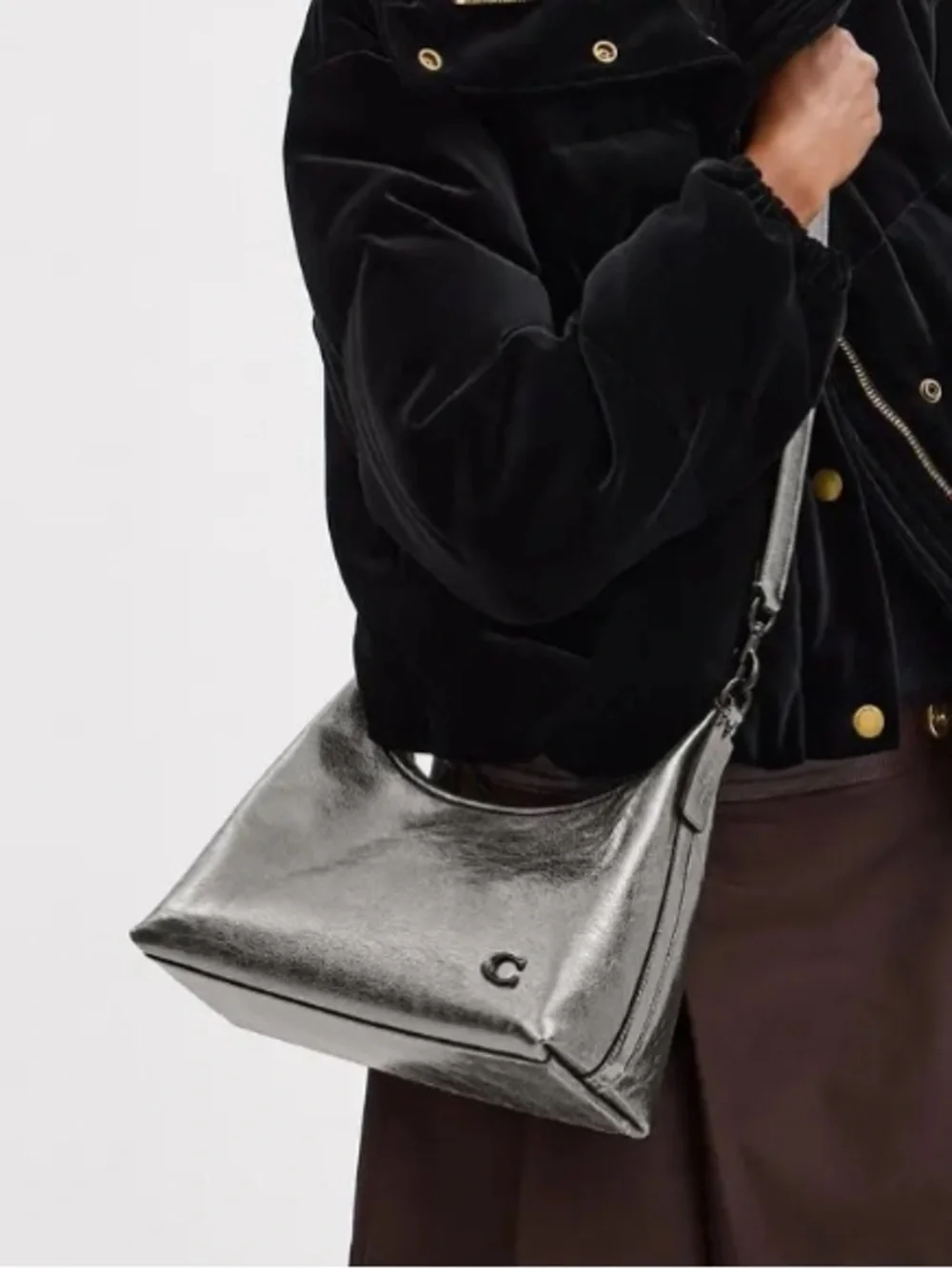 2024 Coach Juliet in Anthracite Metallic Leather - Picture 12 of 12